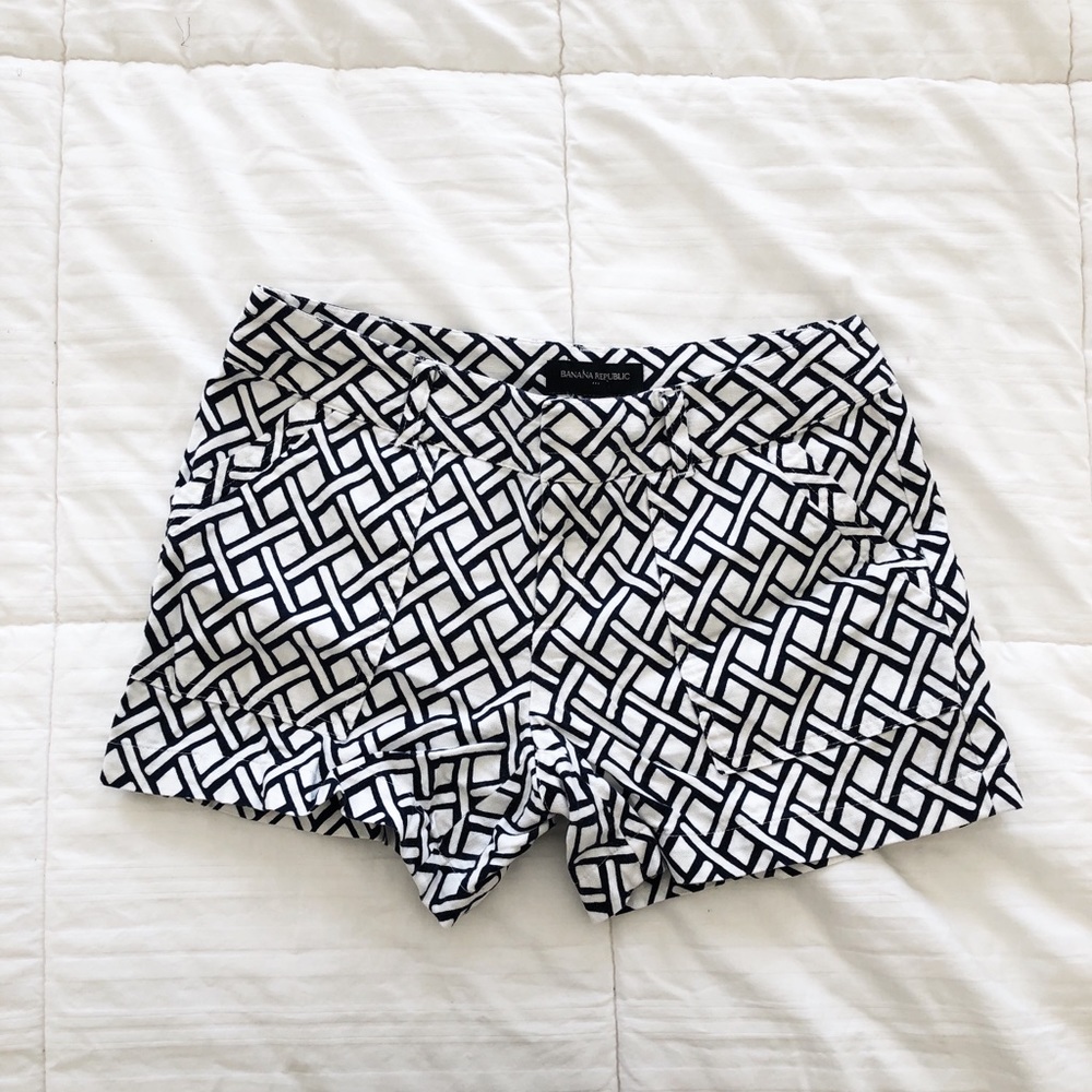 Navy Pattern Shorts